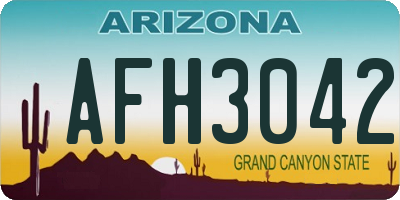 AZ license plate AFH3042