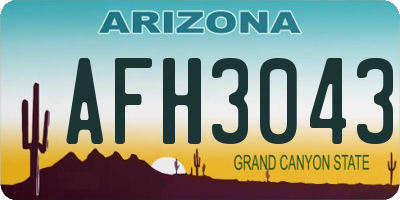 AZ license plate AFH3043