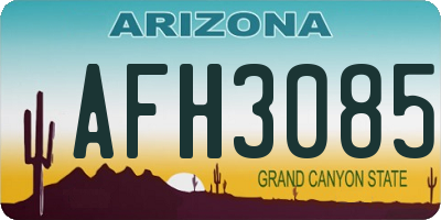 AZ license plate AFH3085