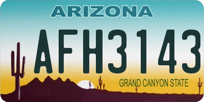 AZ license plate AFH3143