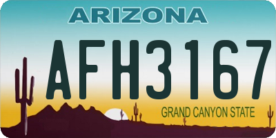 AZ license plate AFH3167