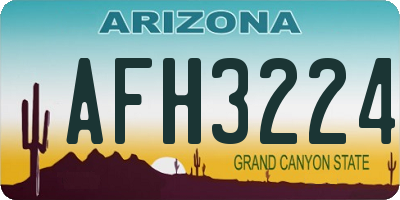 AZ license plate AFH3224