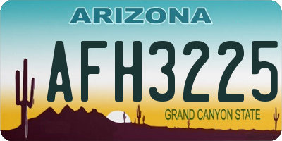 AZ license plate AFH3225