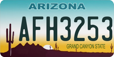 AZ license plate AFH3253