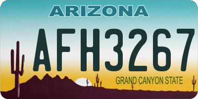 AZ license plate AFH3267