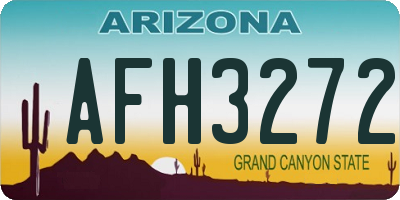AZ license plate AFH3272