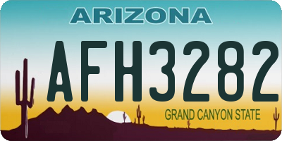 AZ license plate AFH3282