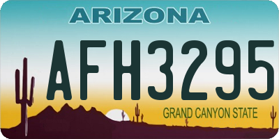 AZ license plate AFH3295