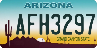 AZ license plate AFH3297