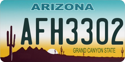AZ license plate AFH3302