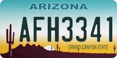 AZ license plate AFH3341
