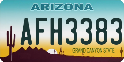 AZ license plate AFH3383