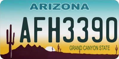 AZ license plate AFH3390