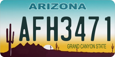 AZ license plate AFH3471