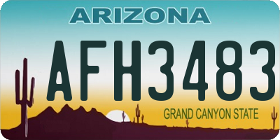 AZ license plate AFH3483