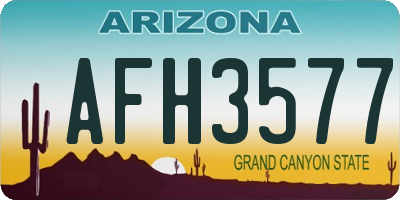AZ license plate AFH3577