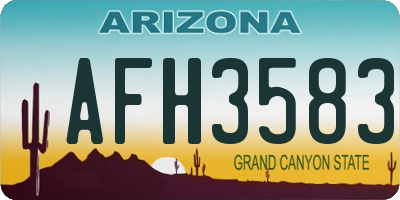 AZ license plate AFH3583