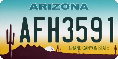 AZ license plate AFH3591