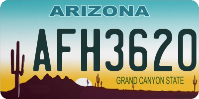 AZ license plate AFH3620