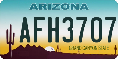 AZ license plate AFH3707