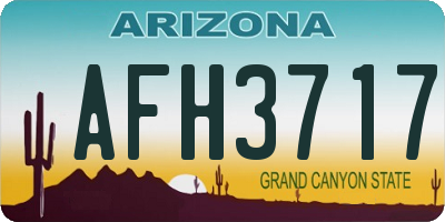 AZ license plate AFH3717