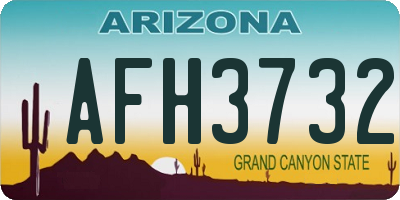 AZ license plate AFH3732