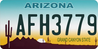 AZ license plate AFH3779