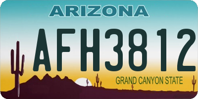 AZ license plate AFH3812