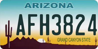 AZ license plate AFH3824