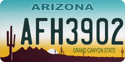 AZ license plate AFH3902