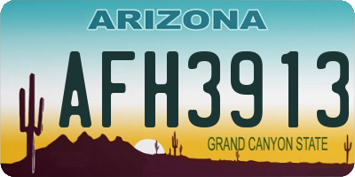 AZ license plate AFH3913