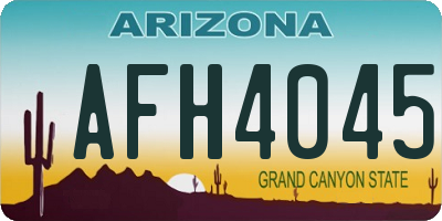 AZ license plate AFH4045