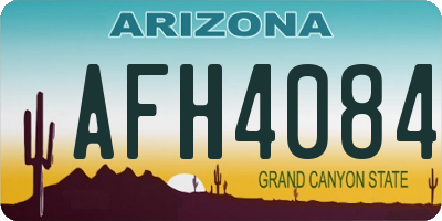 AZ license plate AFH4084