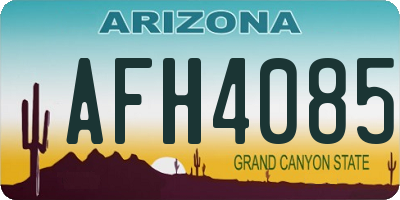 AZ license plate AFH4085