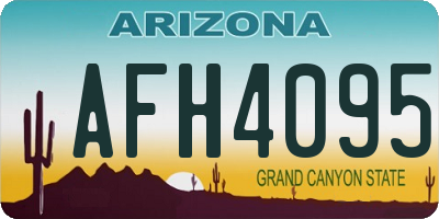 AZ license plate AFH4095