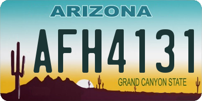 AZ license plate AFH4131