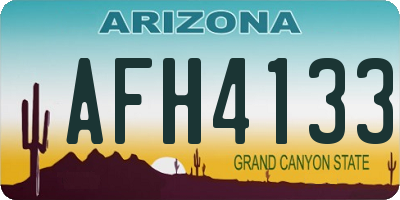 AZ license plate AFH4133