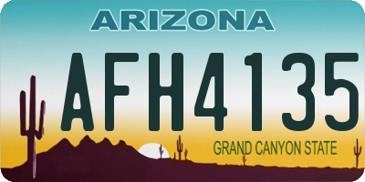 AZ license plate AFH4135