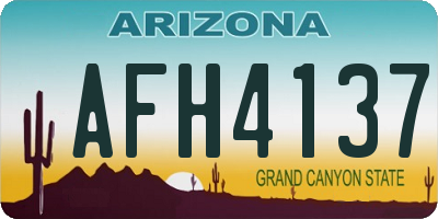 AZ license plate AFH4137