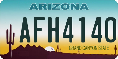 AZ license plate AFH4140