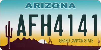 AZ license plate AFH4141