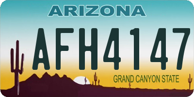AZ license plate AFH4147