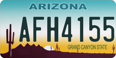 AZ license plate AFH4155