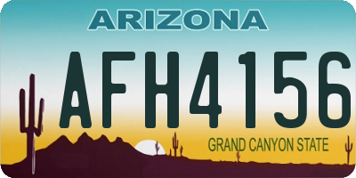 AZ license plate AFH4156