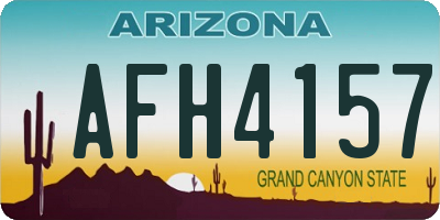 AZ license plate AFH4157