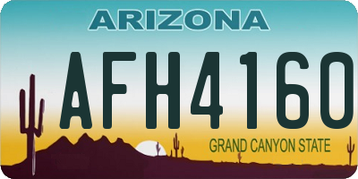 AZ license plate AFH4160