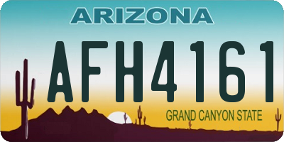 AZ license plate AFH4161