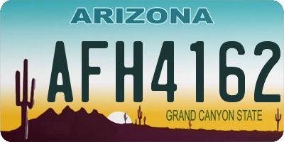 AZ license plate AFH4162