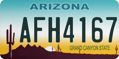 AZ license plate AFH4167