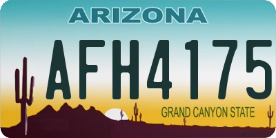 AZ license plate AFH4175